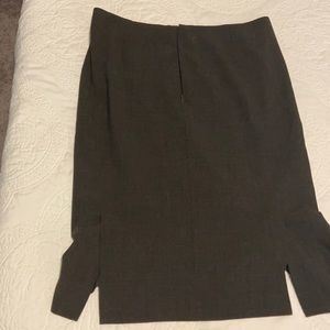 Dark gray midi skirt 15” waist and 24” length